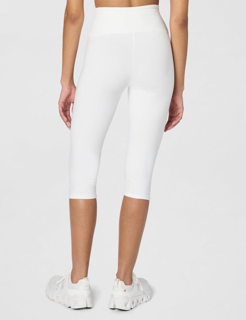 Yummie Women's Talia Capri Cotton Stretch Shapewear Legging, White, XLarge - Image 3